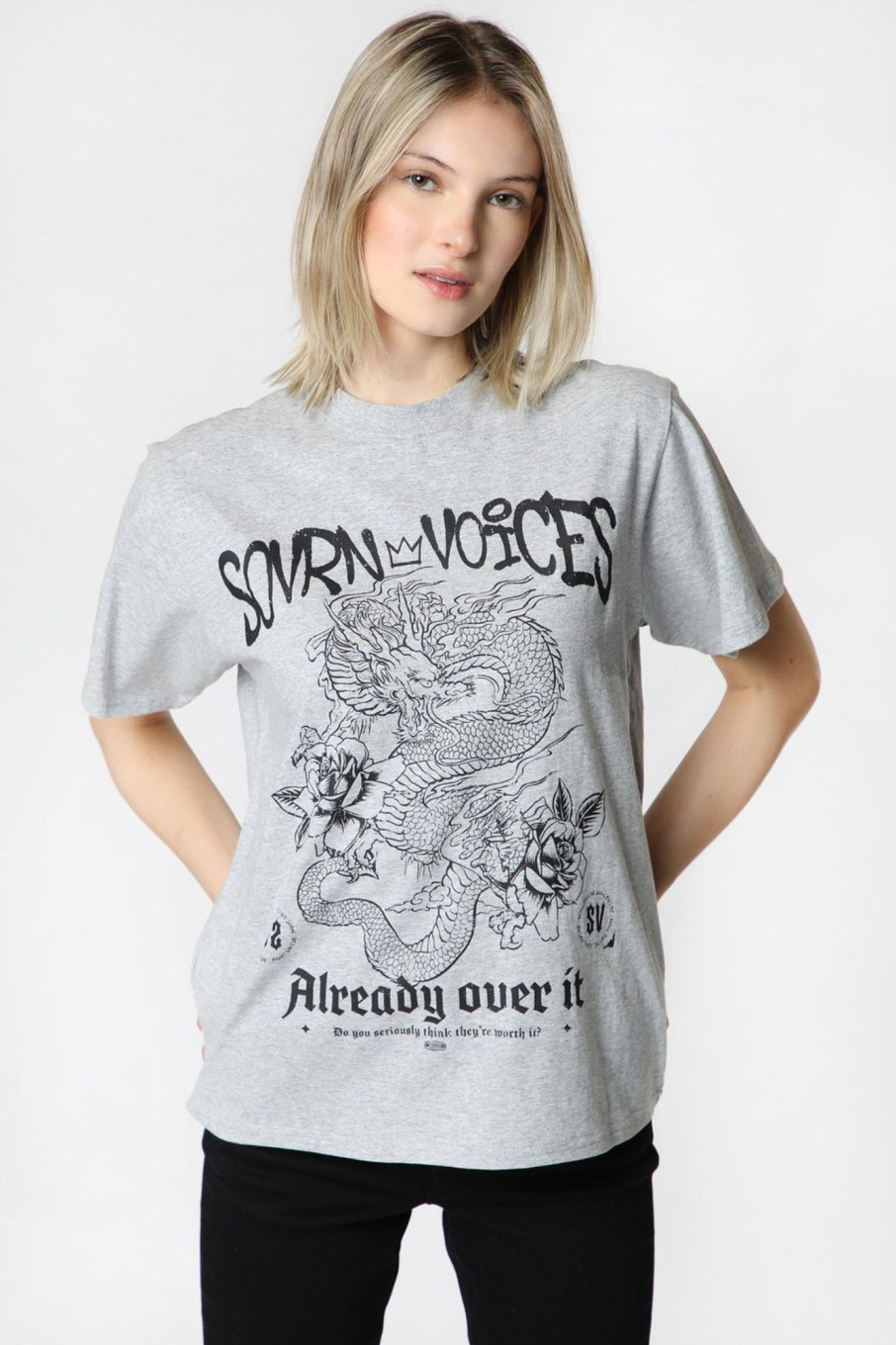 Womens Sovrn Voices | Womens Sovrn Voices Already Over It T-Shirt Heather Grey