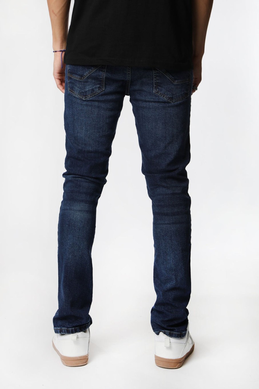 Mens West49 | West49 Mens Dark Stone Slim Jeans Pacific Blue