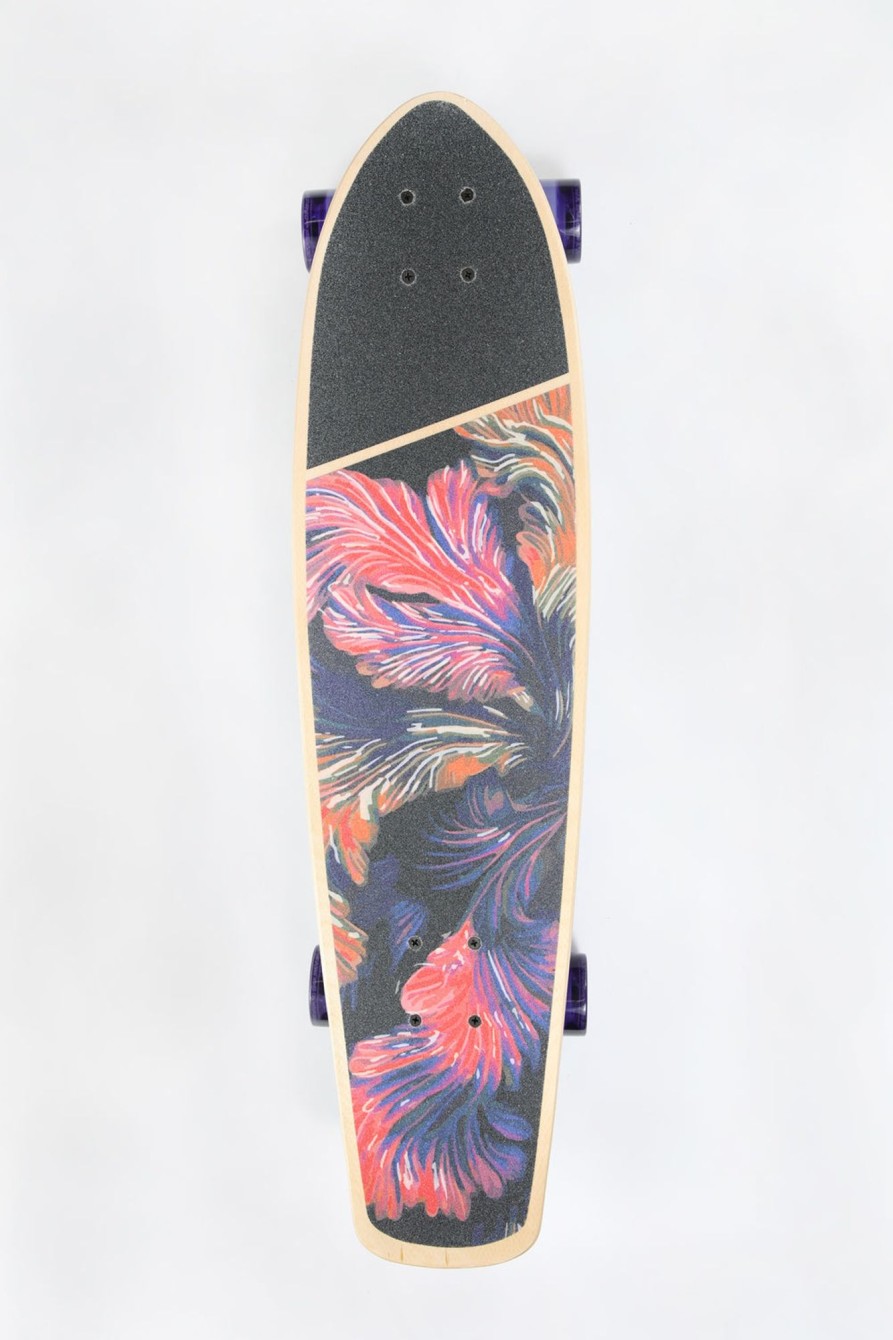 Skate Wonderful | Wonderful Floral Wood Cruiser 31" Pink