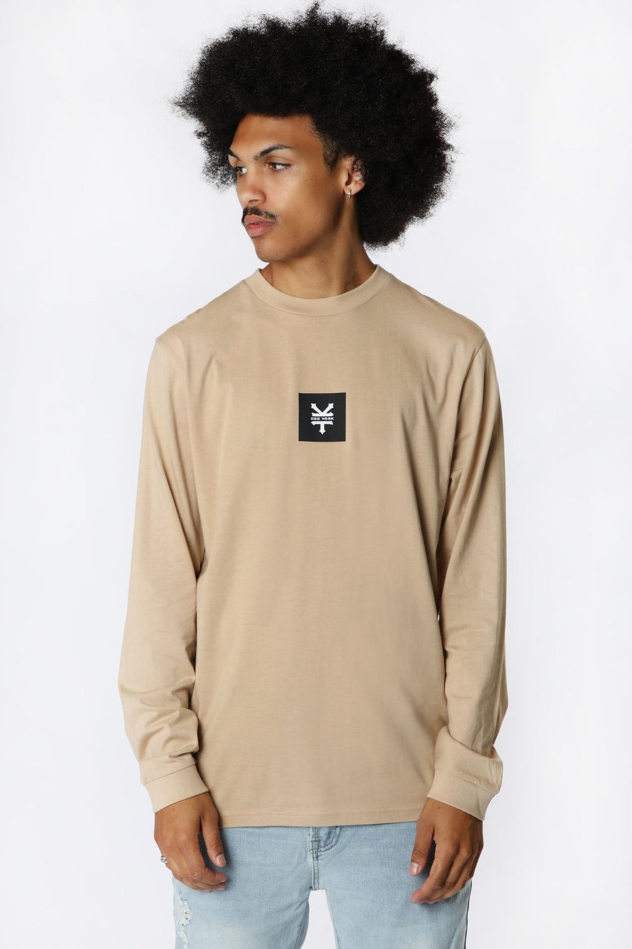 Mens Zoo York | Zoo York Mens Square Logo Long Sleeve Top