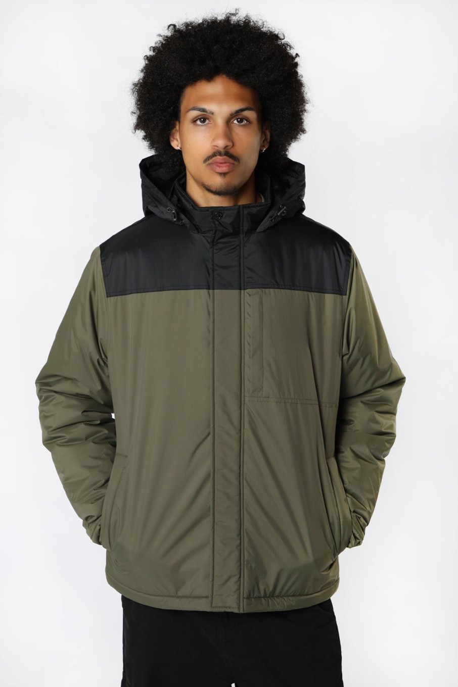 Mens Amnesia | Ammesia Mens Poly-Filled Jacket Green