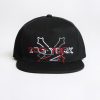 Mens Zoo York | Zoo York Mens 3D Embroidered Logo Flat Brim Hat Black