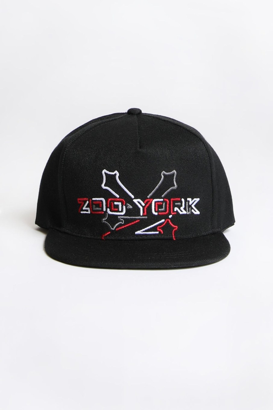 Mens Zoo York | Zoo York Mens 3D Embroidered Logo Flat Brim Hat Black