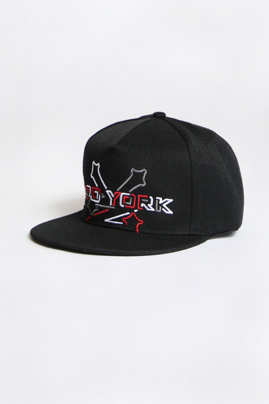 Mens Zoo York | Zoo York Mens 3D Embroidered Logo Flat Brim Hat Black