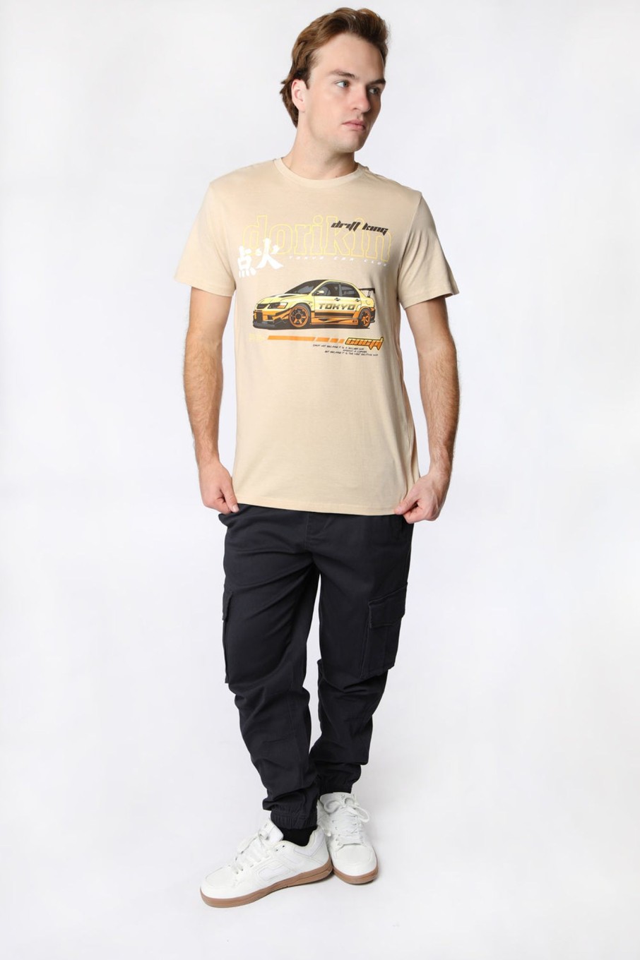 Mens West49 | West49 Mens Drift King T-Shirt Natural