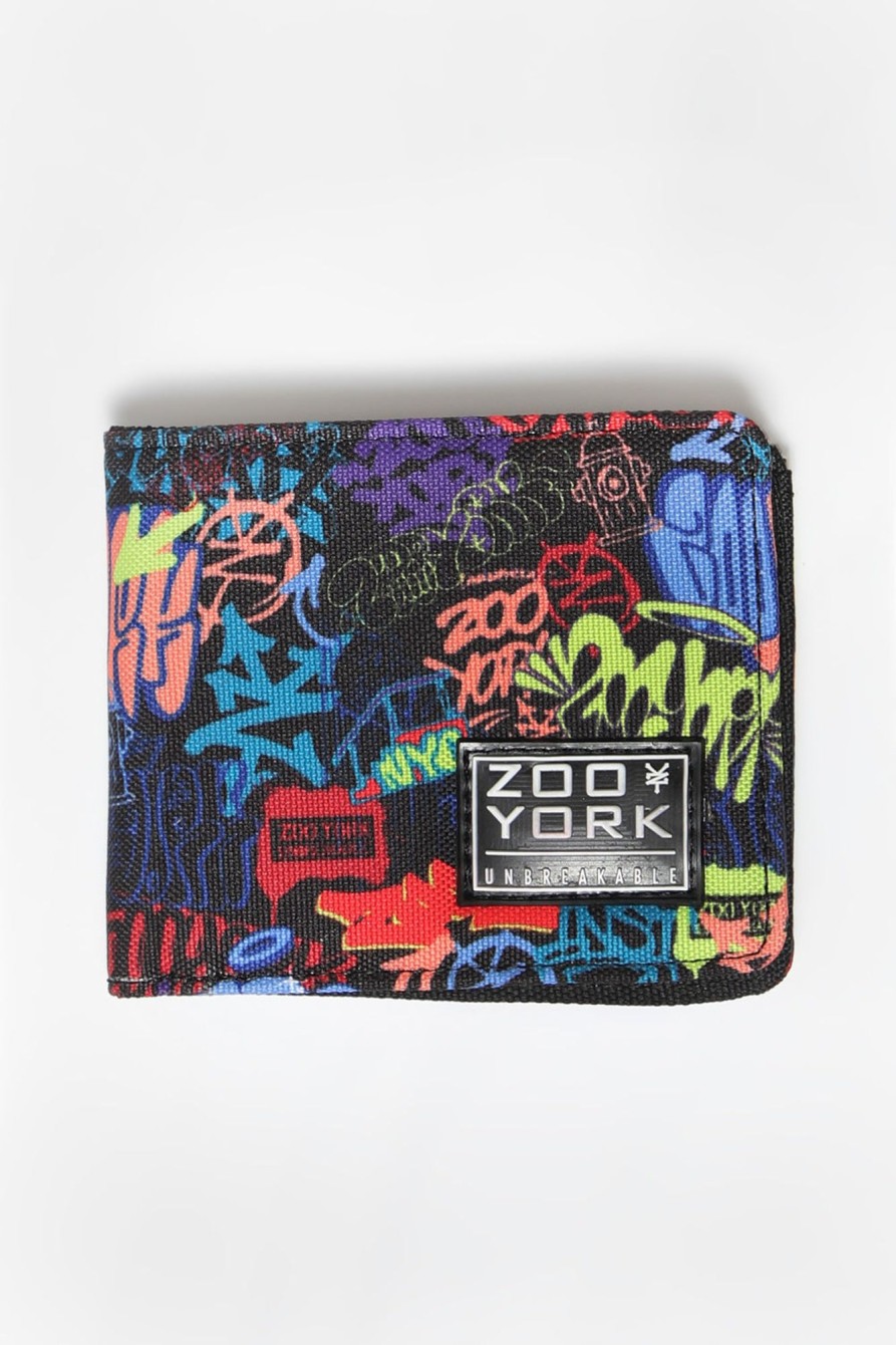 Mens Zoo York | Zoo York Graffiti Print Wallet Multi