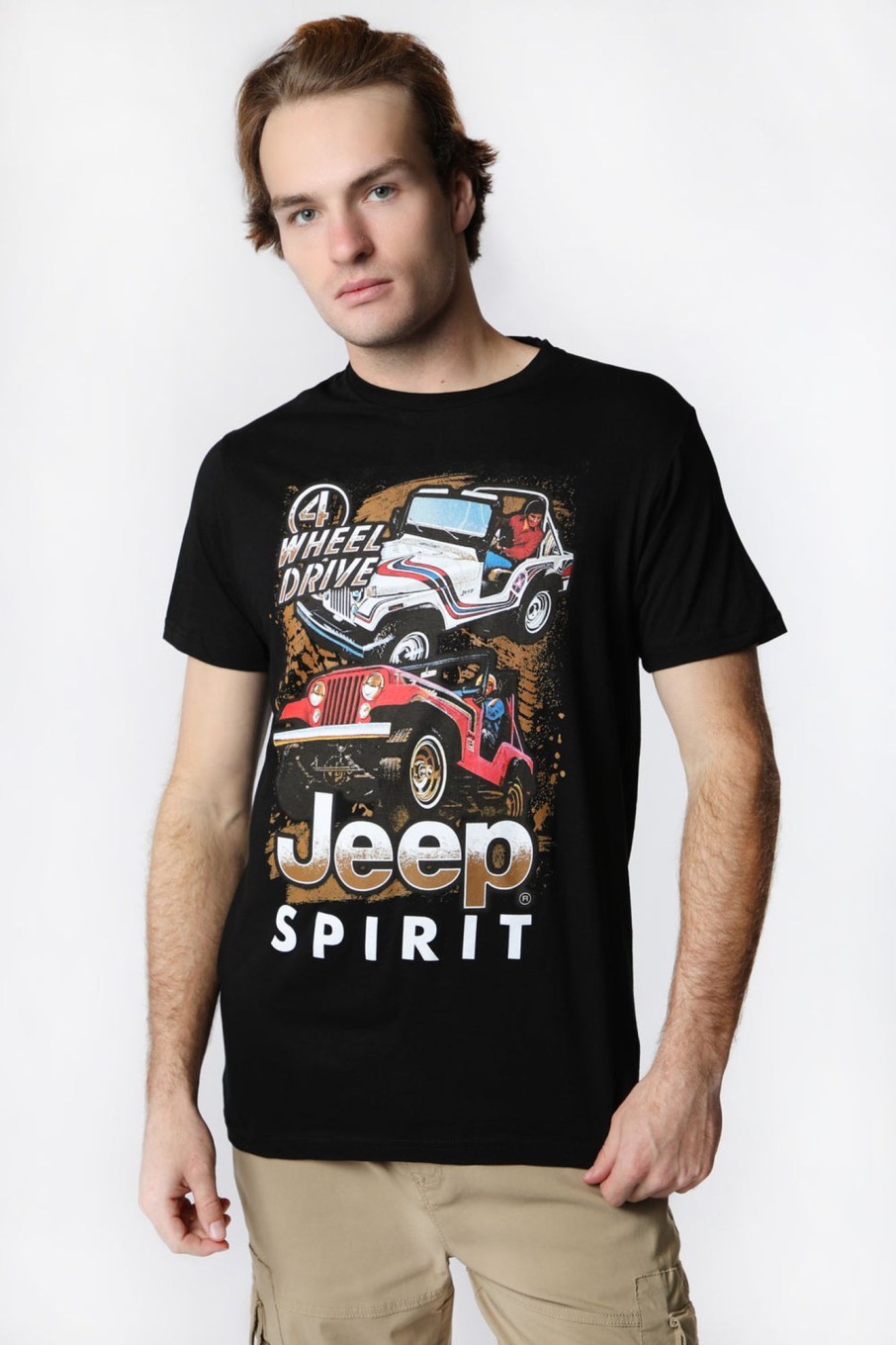 Mens West49 | Mens Jeep Spirit 4-Wheel Drive T-Shirt Black