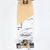 Skate Wonderful | Wonderful Marble Print Wood Cruiser 31" White