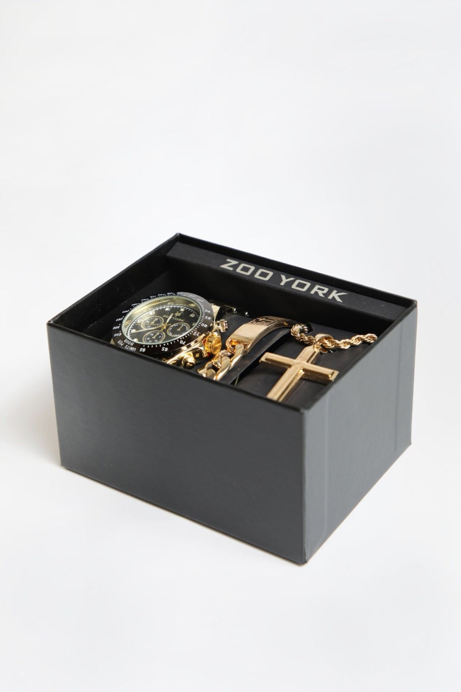 Mens Zoo York | Zoo York Mens Cross Watch Set Gold