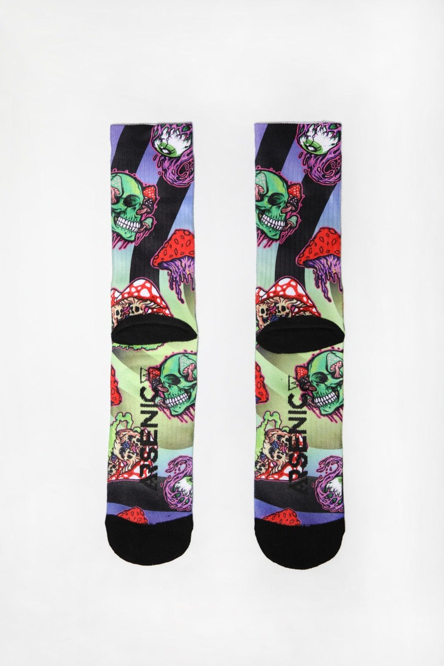 Youth Arsenic | Arsenic Youth Mushroom Skulls Crew Socks Multi