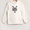 Youth Zoo York | Zoo York Youth 3D Rubber Logo Hoodie Off White