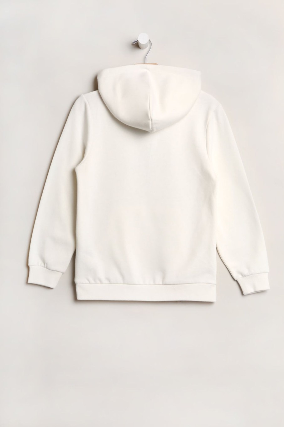 Youth Zoo York | Zoo York Youth 3D Rubber Logo Hoodie Off White