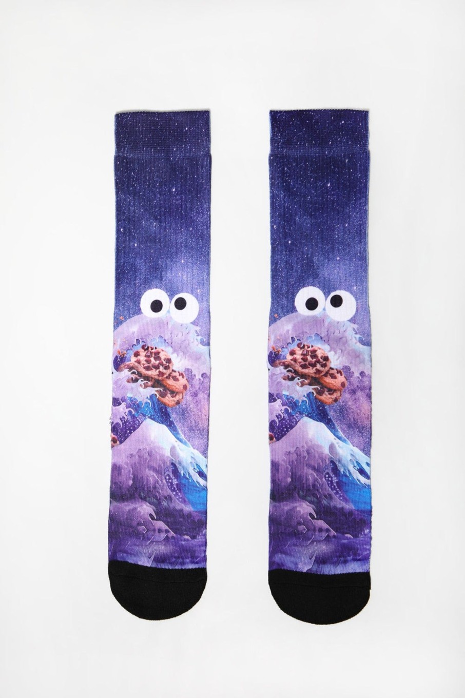 Mens Zoo York | Zoo York Mens Cookie Wave Crew Socks Navy