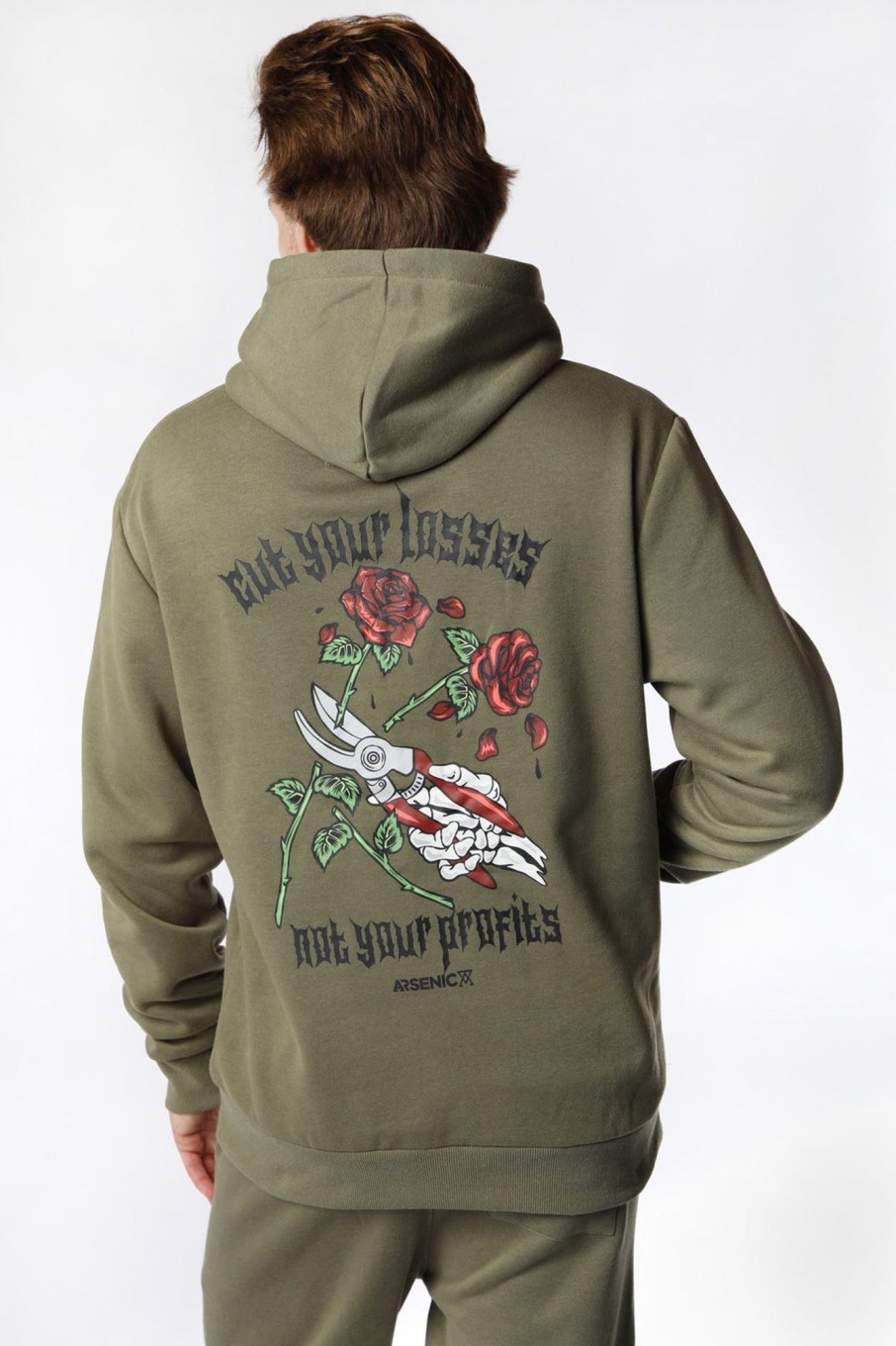 Mens Arsenic | Arsenic Mens Cut Your Losses Hoodie Dark Green