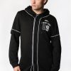 Mens No Fear | No Fear Mens Long Sleeve Baseball Jersey Black