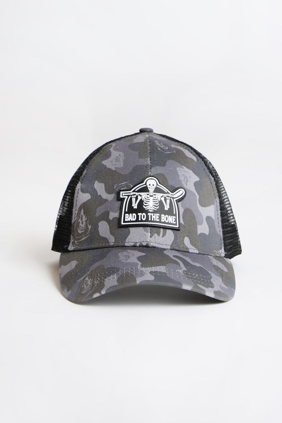 Youth Arsenic | Arsenic Youth Skull Patch Camo Trucker Hat Black