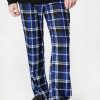 Mens Zoo York | Zoo York Mens Plaid Printed Pajama Bottoms Navy