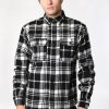 Mens Amnesia | Amnesia Mens Flannel Plaid Button-Up Black