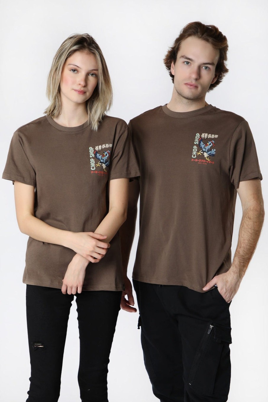 Unisex Zoo York | Zoo York Unisex Chop Shop T-Shirt Brown