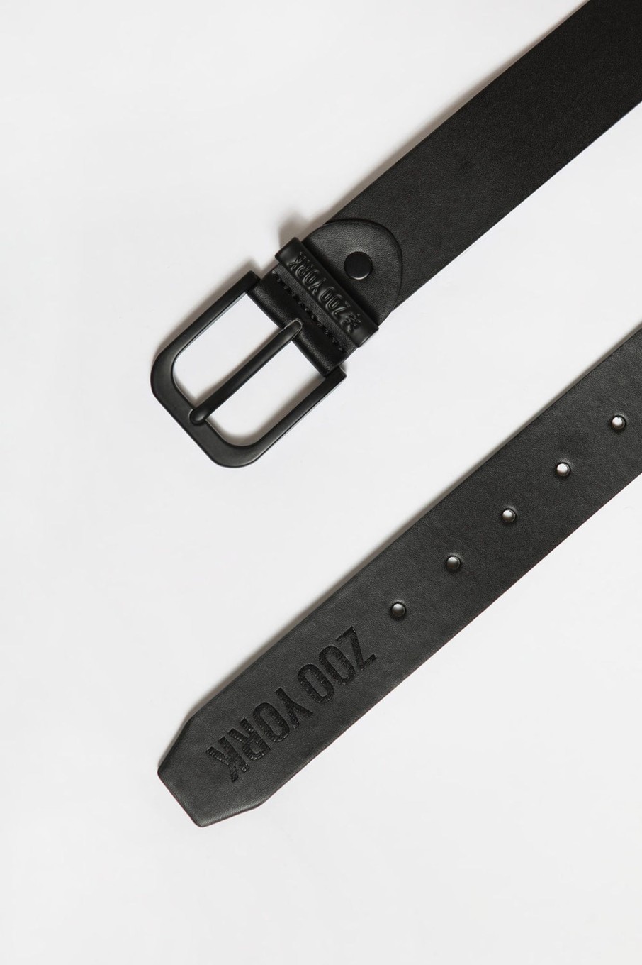 Mens Zoo York | Zoo York Mens Matte Belt Black