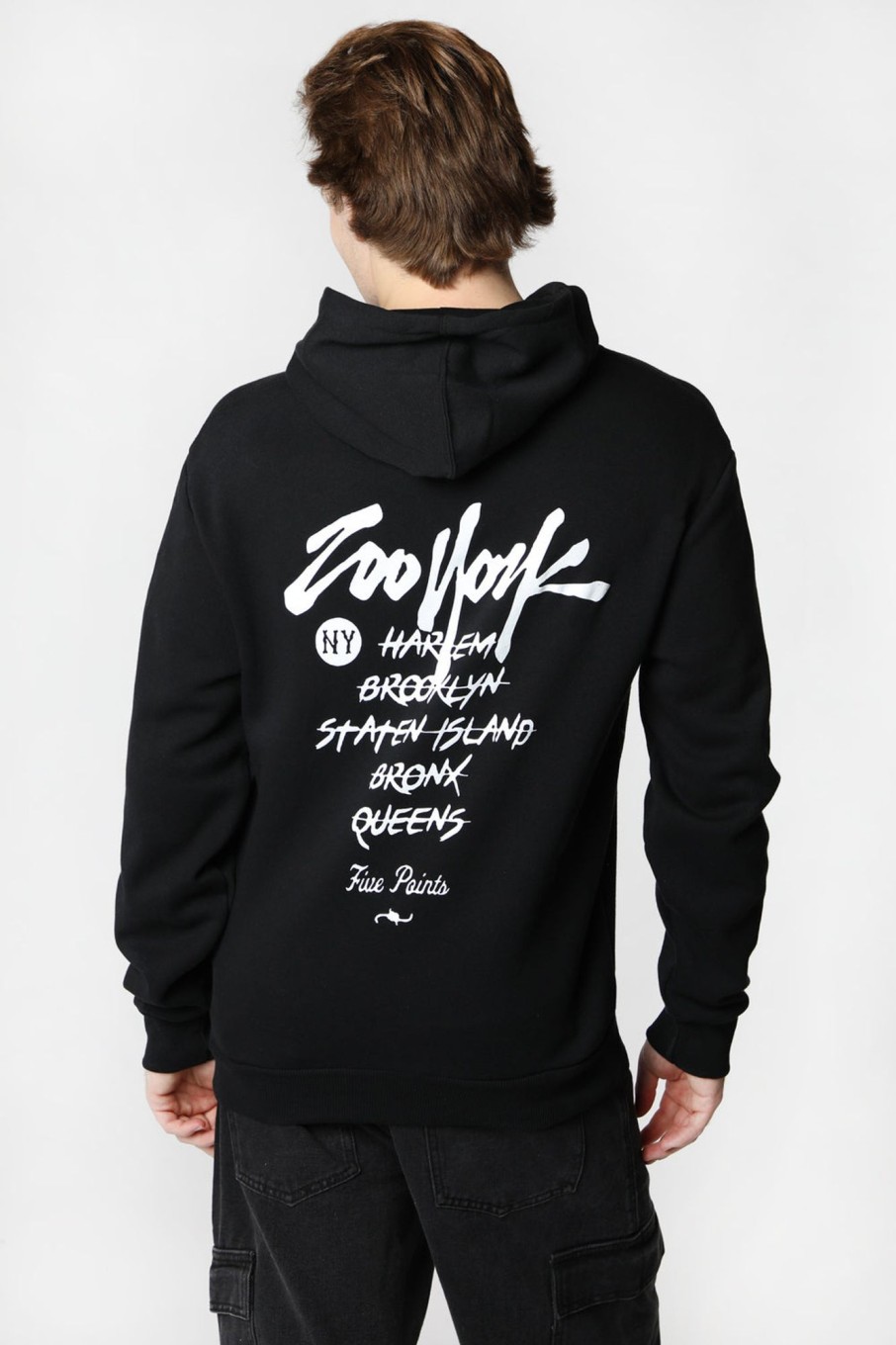 Mens Zoo York | Zoo York Mens Five Points Hoodie Black