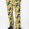 Mens Zoo York | Zoo York Mens Smiley Print Pajama Bottoms Yellow