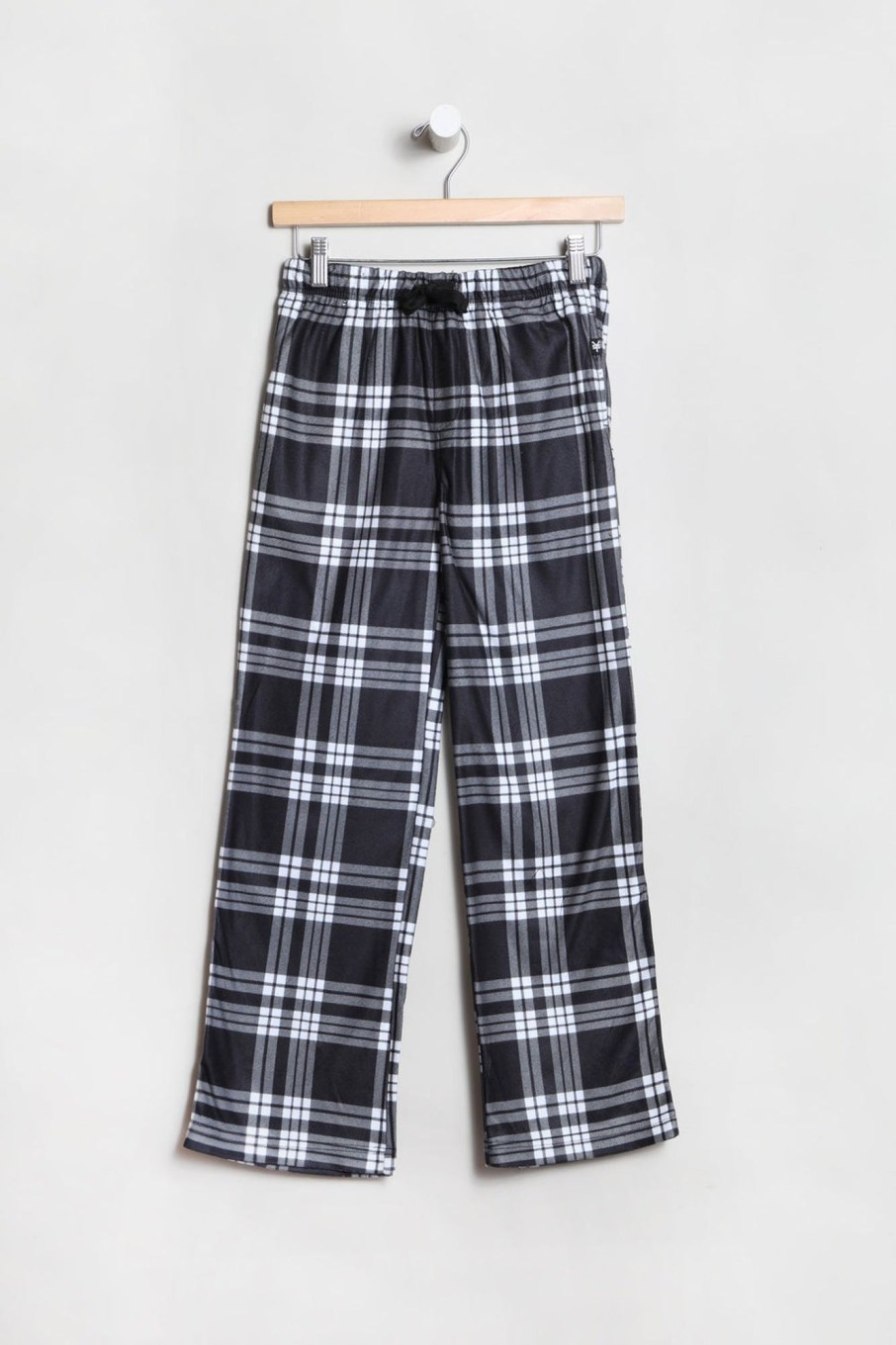 Youth Zoo York | Zoo York Youth Plaid Print Pajama Bottoms Black