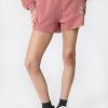 Womens Enygma | Womens Enygma Moon & Flowers Basic Fleece Shorts Rose