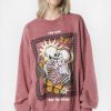 Womens Sovrn Voices | Womens Enygma Skeleton Kiss Sweatshirt Rose