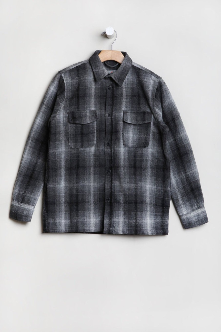 Youth Amnesia | Amnesia Youth Cotton Plaid Button-Up Charcoal