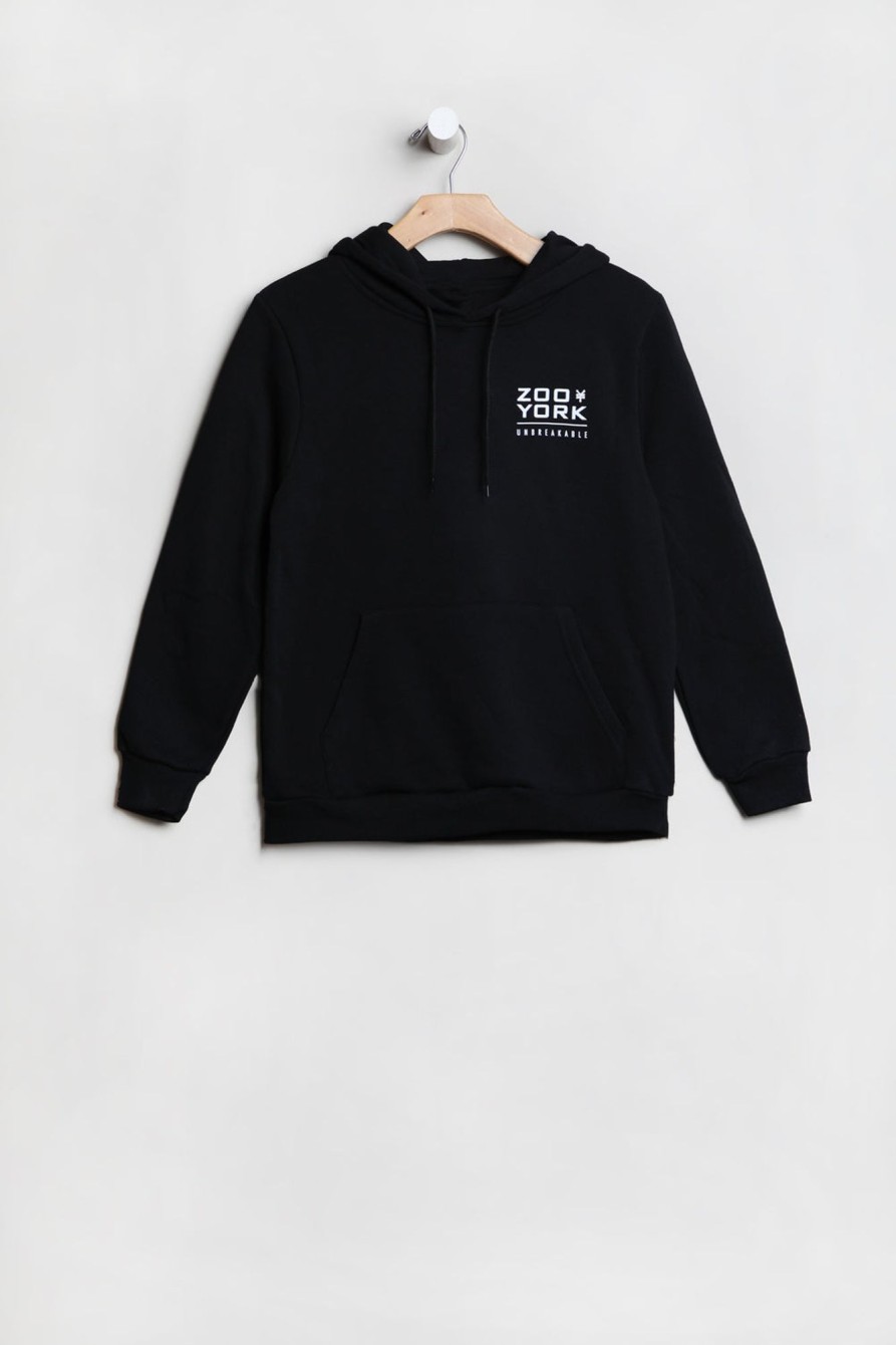 Youth Zoo York | Zoo York Youth Unbreakable Logo Hoodie Black