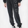 Womens Sovrn Voices | Womens Sovrn Voices Graphic Black Sweatpant Solid Black