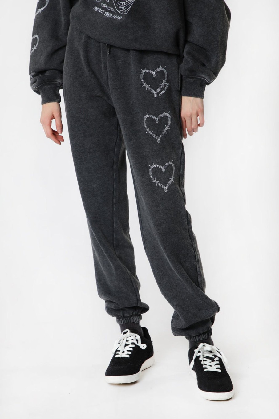 Womens Sovrn Voices | Womens Sovrn Voices Graphic Black Sweatpant Solid Black