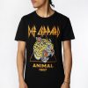 Mens West49 | Mens Def Leppard Animal T-Shirt Black