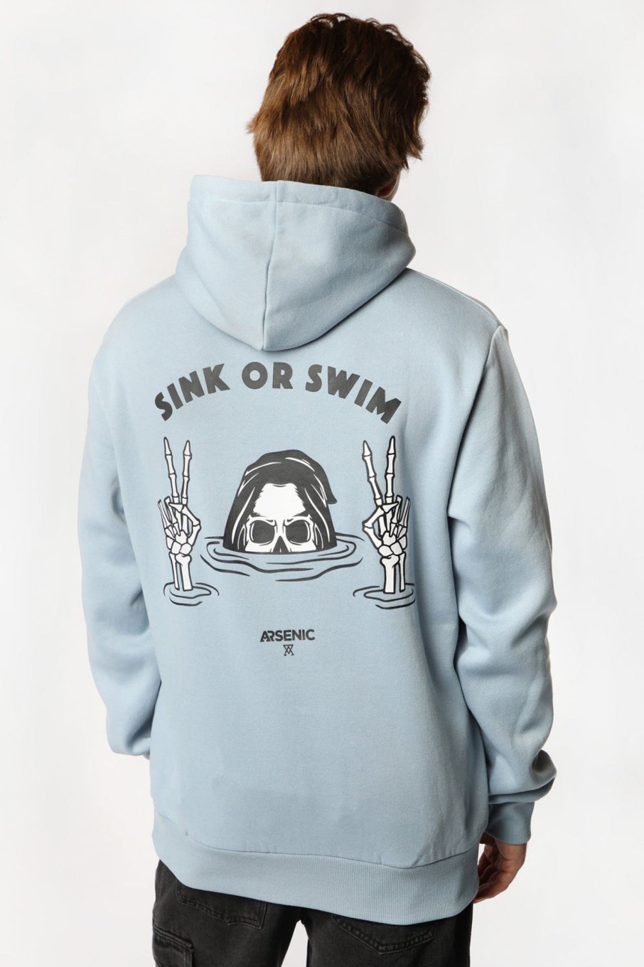 Mens Arsenic | Arsenic Mens Sink Of Swim Graphic Hoodie Baby Blue