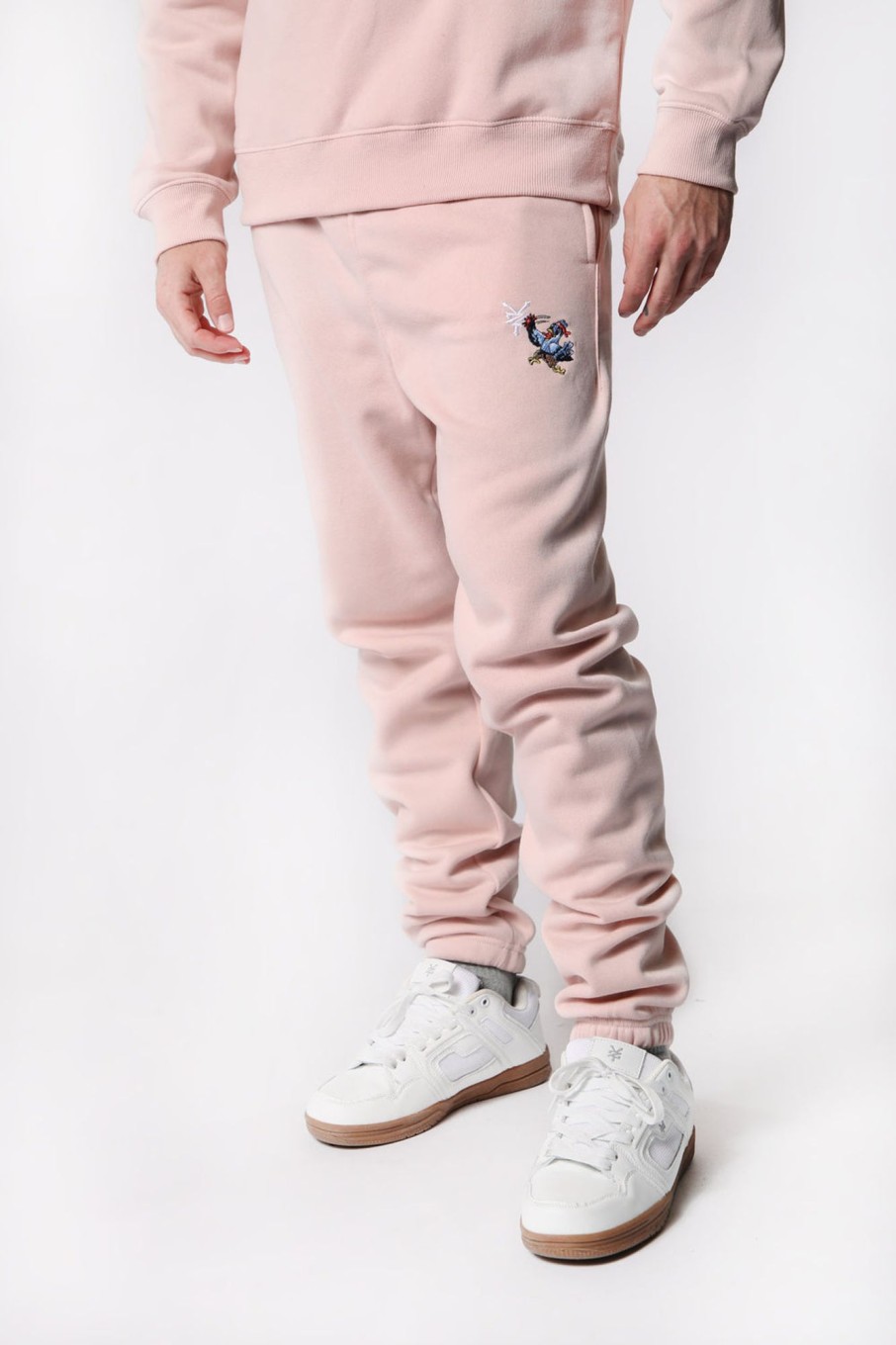 Unisex Zoo York | Zoo York Unisex Embroidered Graphic Fleece Jogger Light Pink