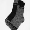 Mens West49 | West49 Mens 2-Pack Thermal Boot Socks Black