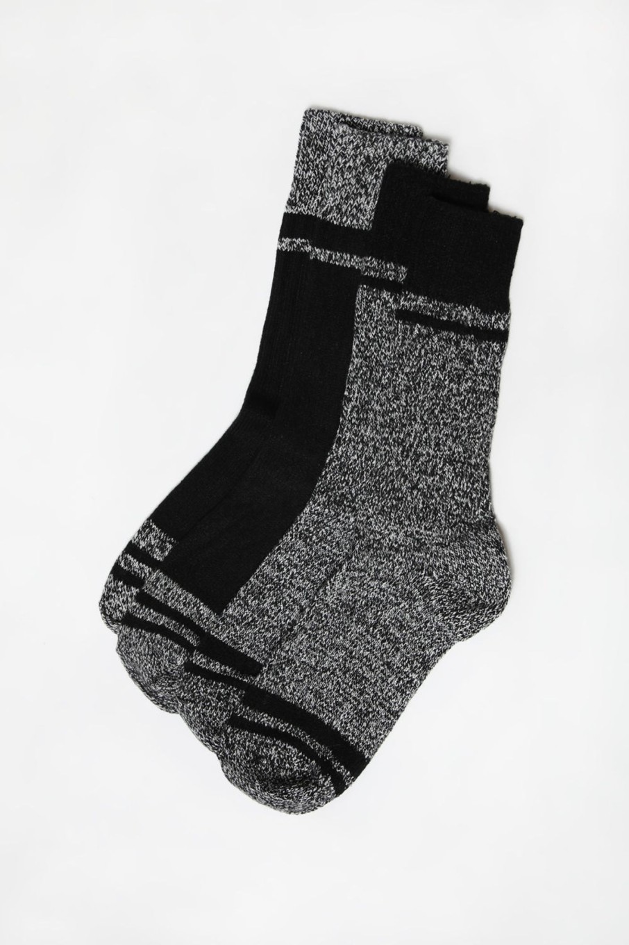 Mens West49 | West49 Mens 2-Pack Thermal Boot Socks Black