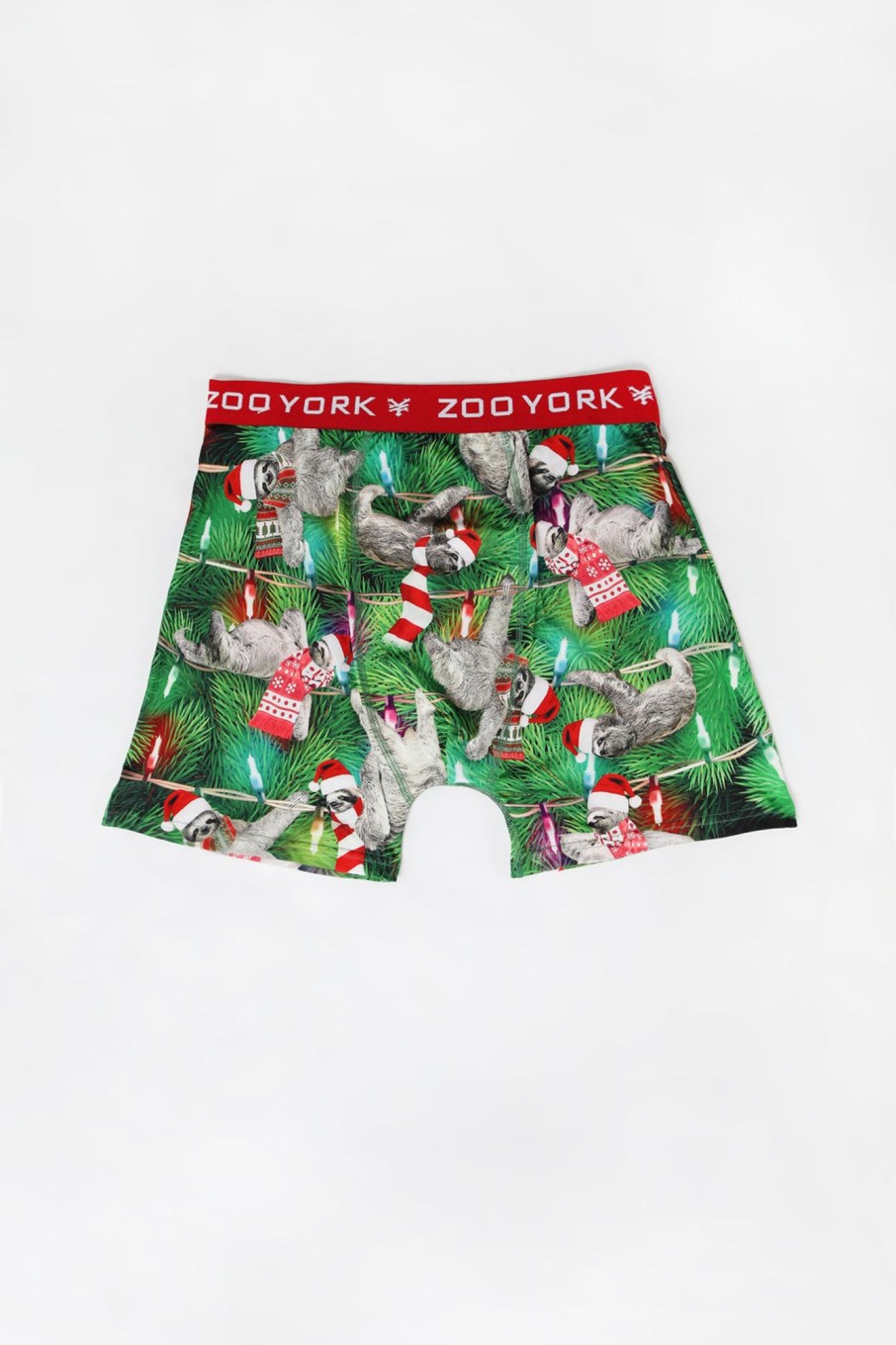 Mens Zoo York | Zoo York Mens Santa Sloth Brief Green