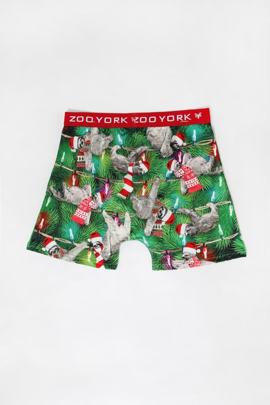 Mens Zoo York | Zoo York Mens Santa Sloth Brief Green