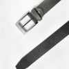 Mens Zoo York | Zoo York Mens Faux Leather Belt Black