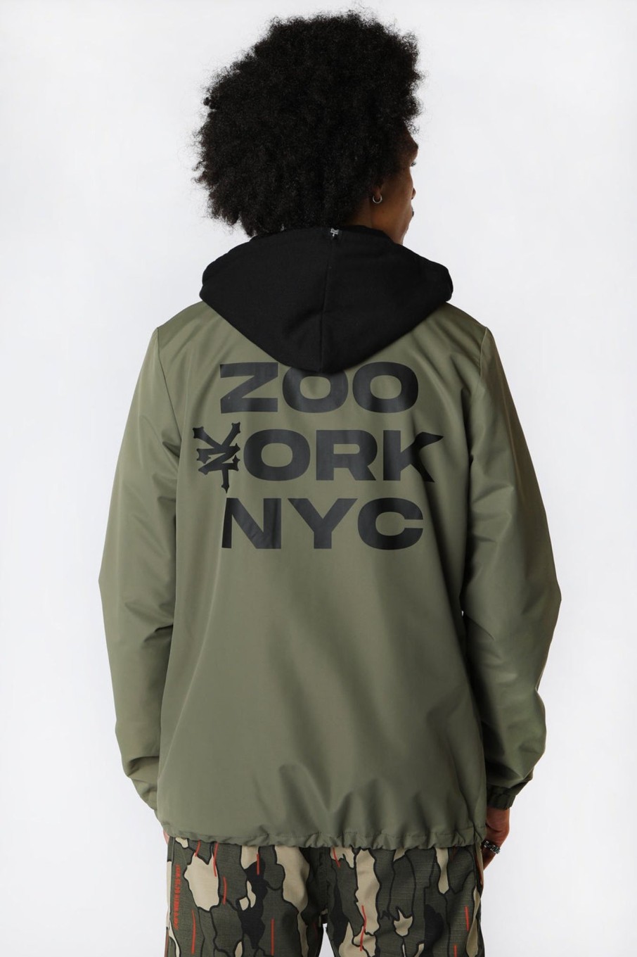 Mens Zoo York | Zoo York Mens Nyc Coach Jacket Green