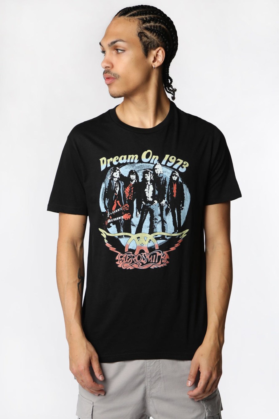 Mens West49 | Mens Aerosmith Dream On T-Shirt Black