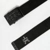 Mens Zoo York | Zoo York Mens Patch Logo Web Belt Black