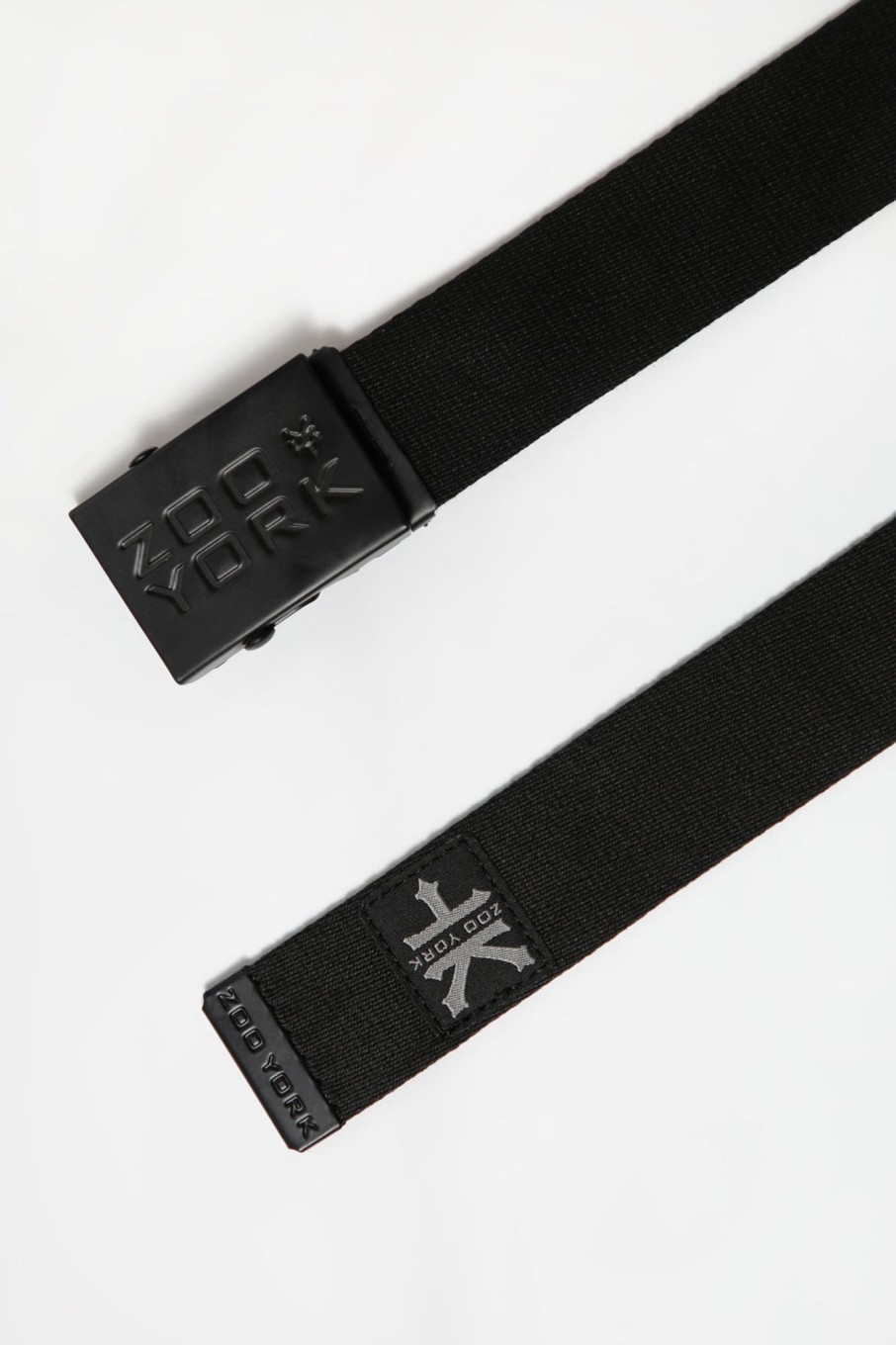 Mens Zoo York | Zoo York Mens Patch Logo Web Belt Black