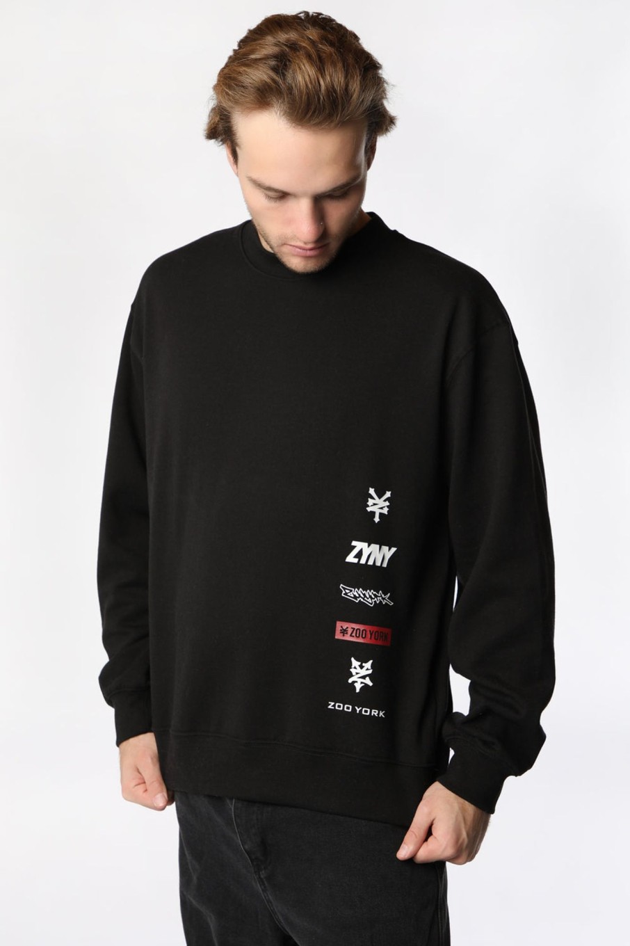 Mens Zoo York | Zoo York Mens Multi Logo Sweatshirt