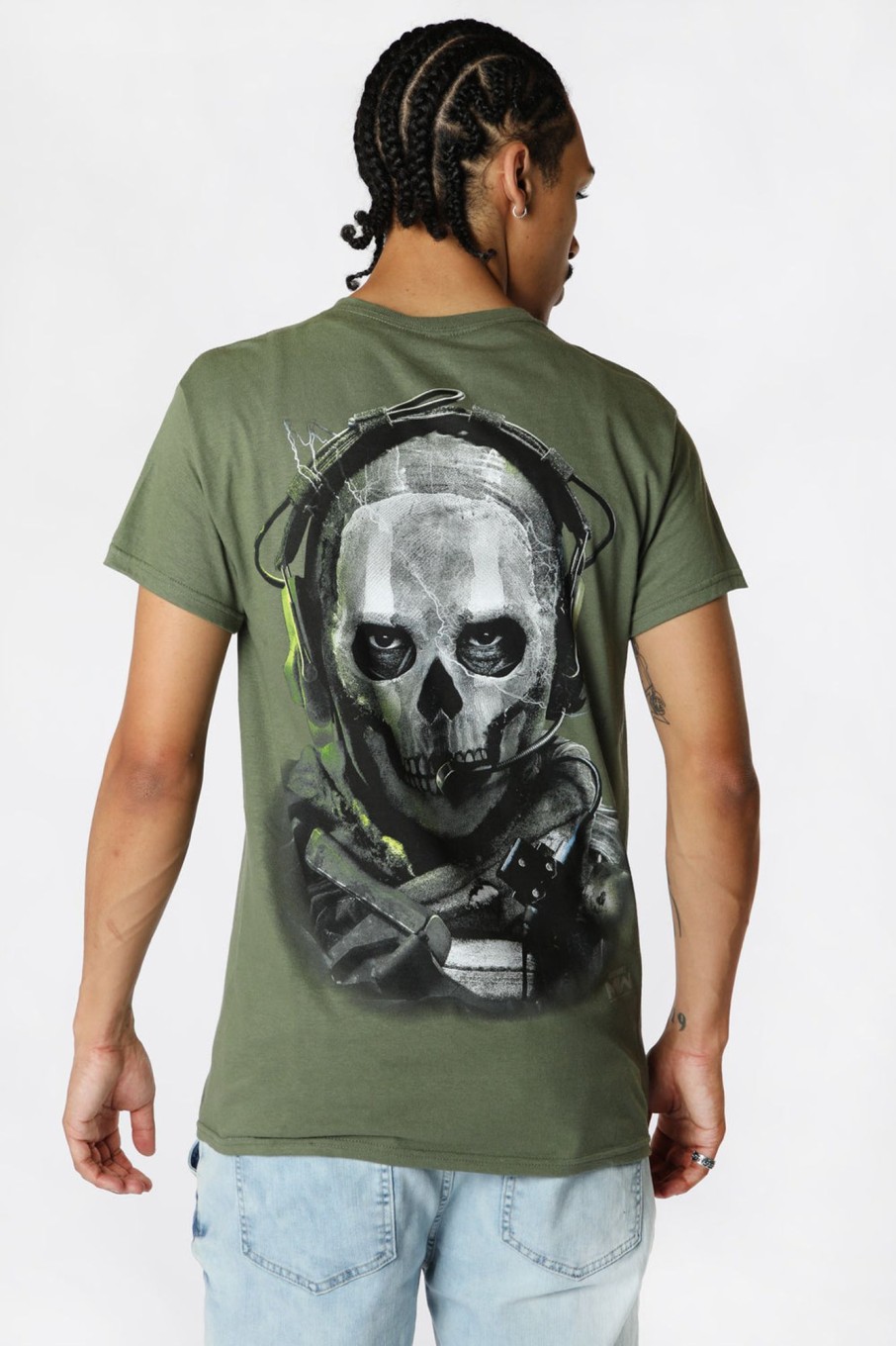 Mens Primitive | Primitive X Call Of Duty Ghost T-Shirt Dark Green