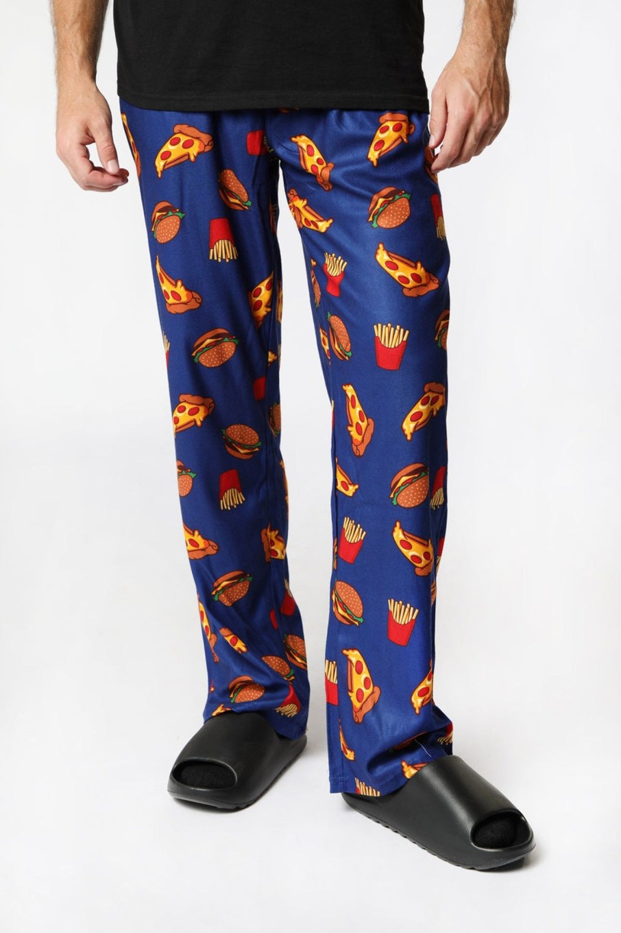 Mens Zoo York | Zoo York Mens Fast Food Print Pajama Bottoms Blue