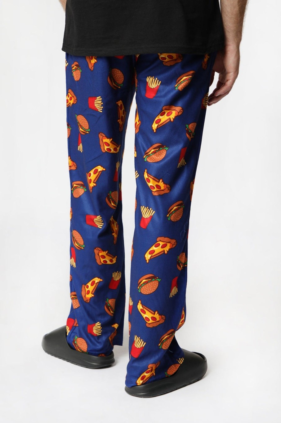 Mens Zoo York | Zoo York Mens Fast Food Print Pajama Bottoms Blue