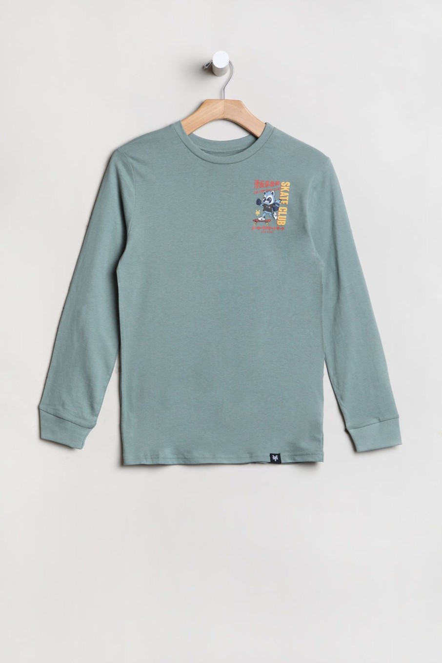 Youth Zoo York | Zoo York Youth Skate Club Long Sleeve Top Sage